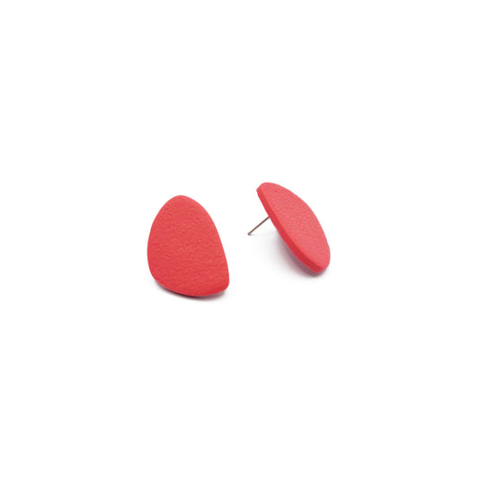 Minimalist blush earrings, 25 mm, 925 silver post